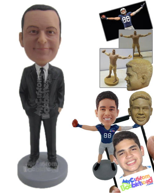 Best Man Wearing Trendy Formal Outfit Personalized Bobblehead Best Man Wearing Trendy Formal Outfit Personalized Bobblehead